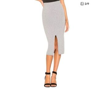 Free People Heather Gray Pencil Skirt 0220